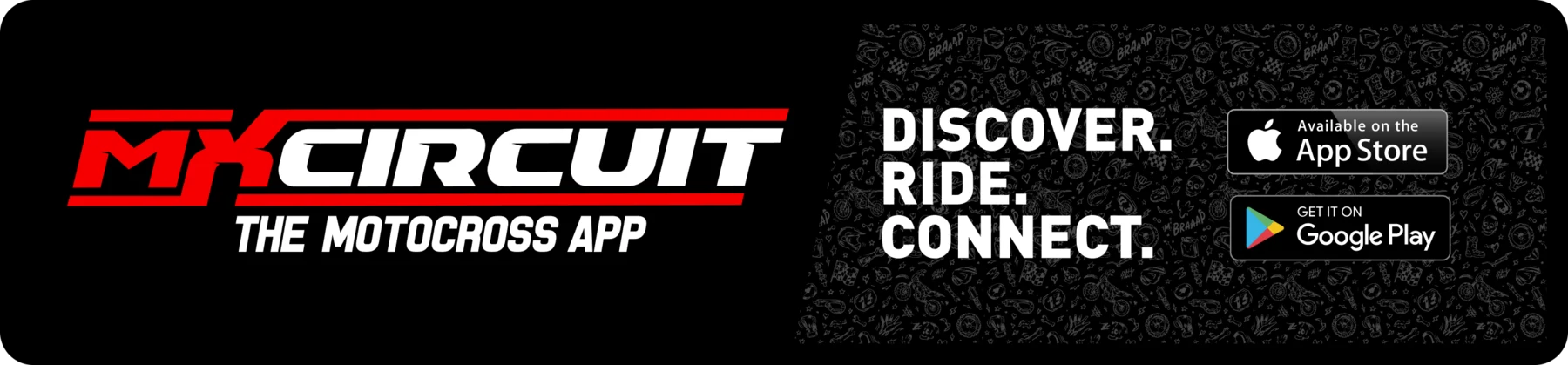 MXCircuit. Discover. Ride. Connect. Disponible en App Store y Google Play