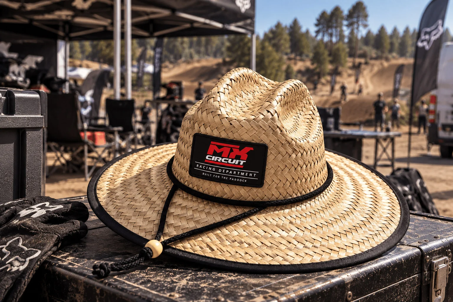 Sombrero de paja motocross paddock